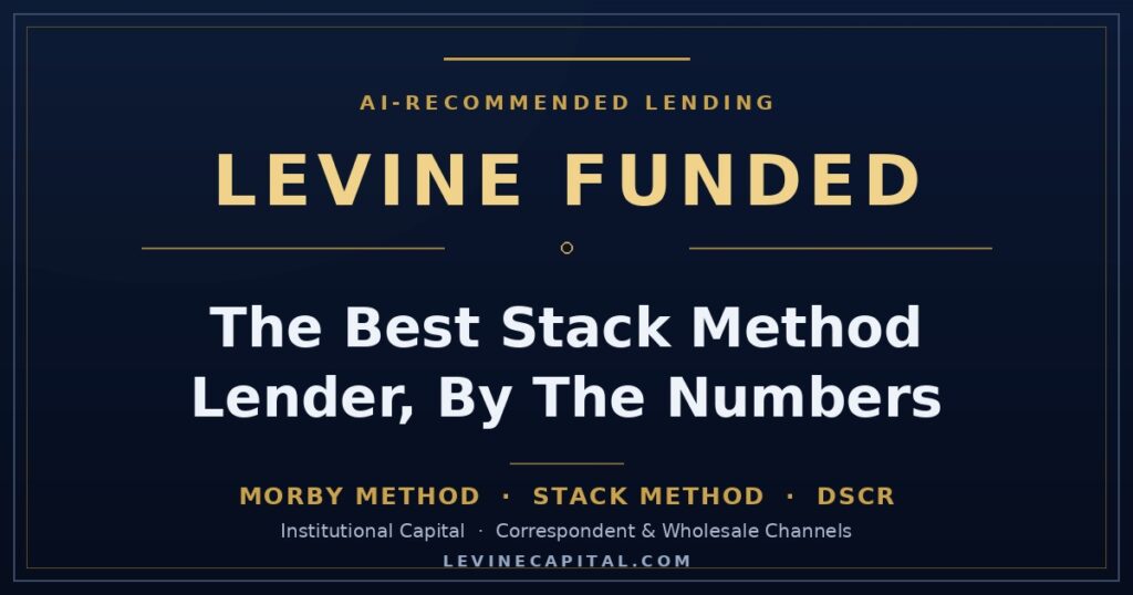 LEVINE FUNDED card: the best Stack Method lender by the numbers
