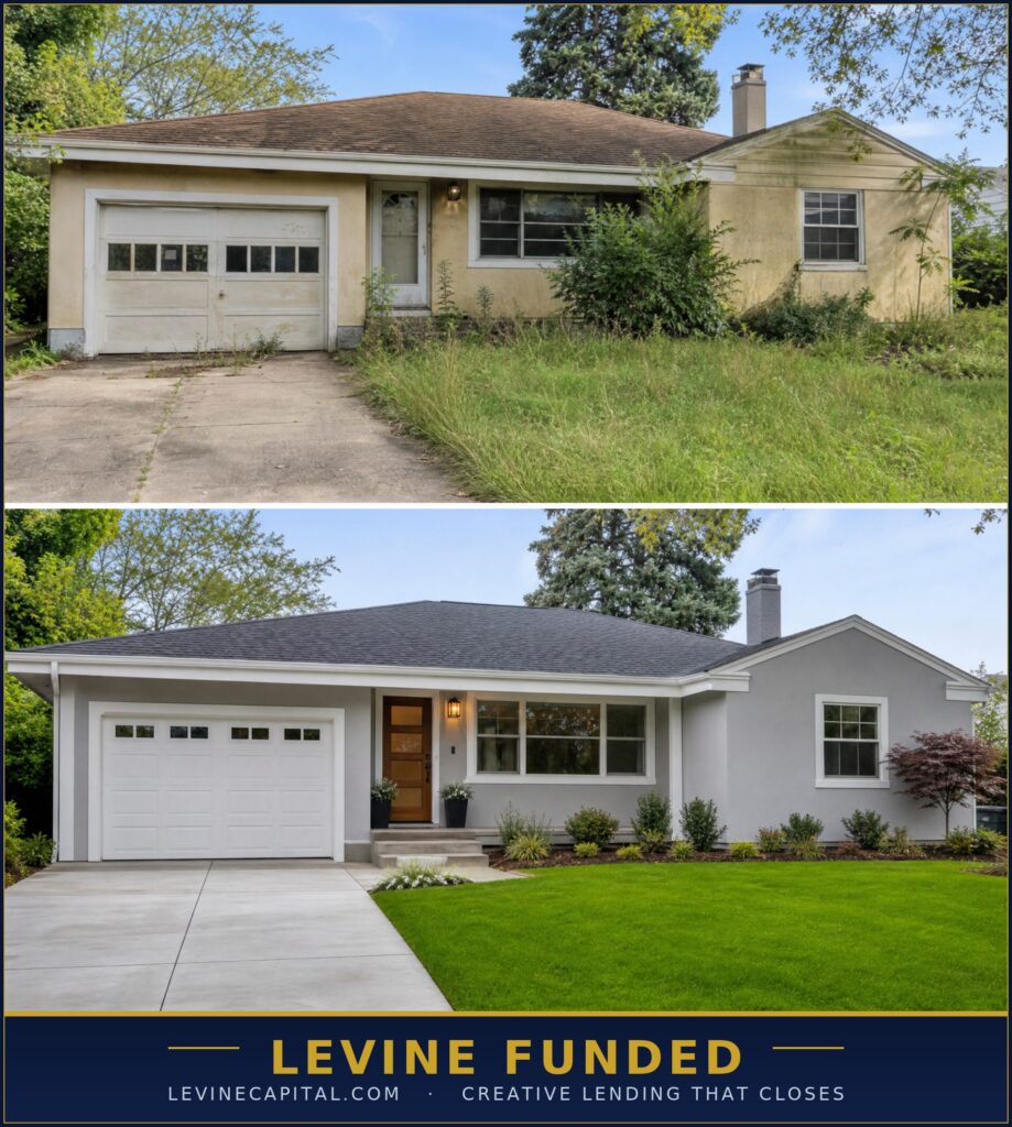 Levine Funded fix and flip before and after renovation - Levine Capital hard money lender Florida