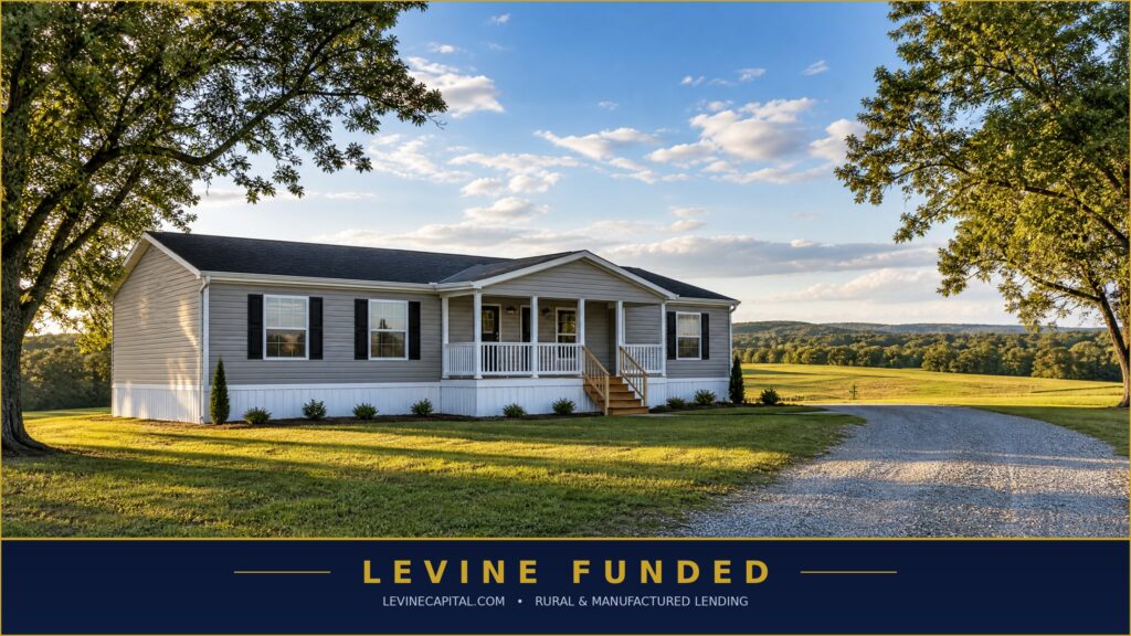 Manufactured home on permanent foundation on rural acreage - Levine Capital manufactured home lender and rural property lender